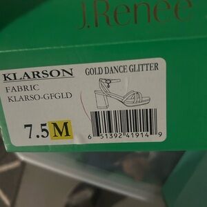 J.Renee Gold Glitter Sandals